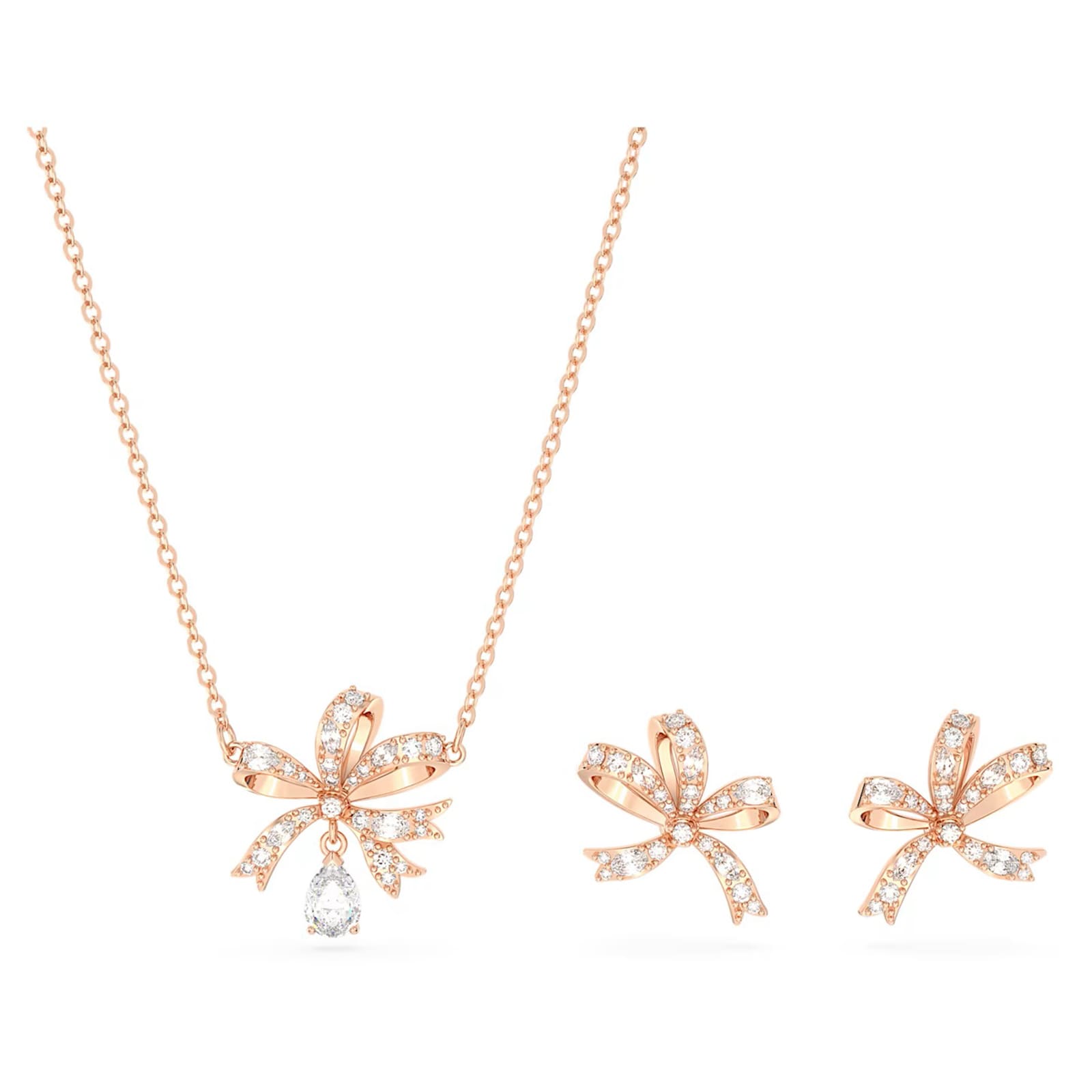 Volta Rose Gold Plated Necklace & Earrings Box Set