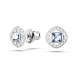 SWAROVSKI Angelic Square Cut Blue Stone Stud Earrings