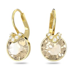 37742312 - Bella Yellow Gold Coloured Gold Stone Drop Earrings