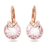 SWAROVSKI Bella Rose Gold Coloured Pink Stone Drop Earrings