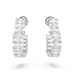 SWAROVSKI Matrix Rhodium Plated Heart Shaped Hoop Earrings