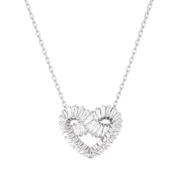 37742321 - Matrix Rhodium Plated Woven Heart Necklace