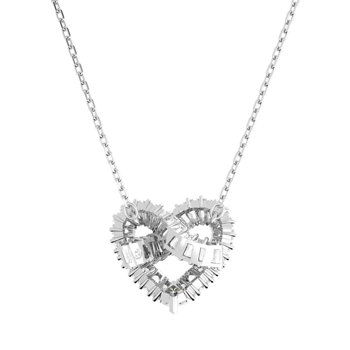 SWAROVSKI Matrix Rhodium Plated Woven Heart Necklace