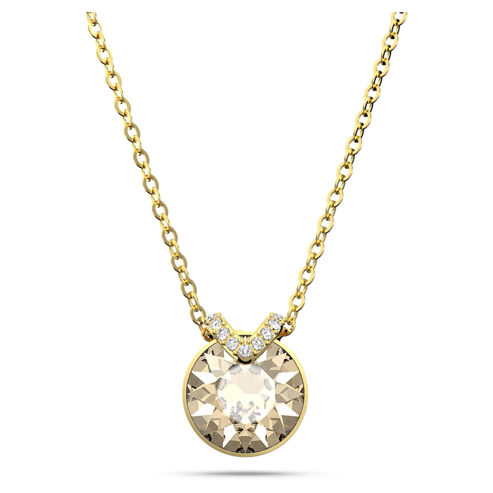 Bella Yellow Gold Plated Gold Stone Necklace