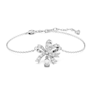 SWAROVSKI Volta Rhodium Plated Cubic Zirconia Bow Bracelet