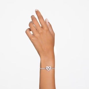 SWAROVSKI Matrix Rhodium Plated Woven Heart Bracelet