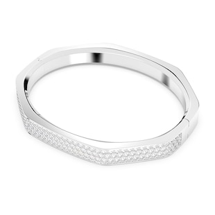 SWAROVSKI Dextera Rhodium Plated Octagon Shape Cubic Zirconia Bangle