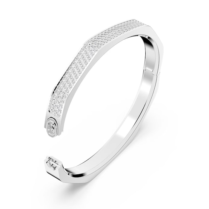 SWAROVSKI Dextera Rhodium Plated Octagon Shape Cubic Zirconia Bangle