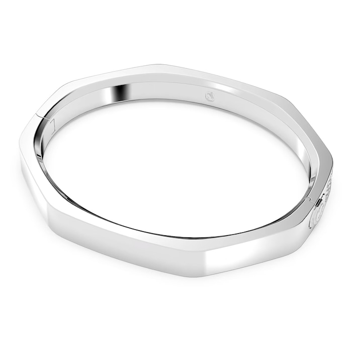 SWAROVSKI Dextera Rhodium Plated Octagon Shape Cubic Zirconia Bangle