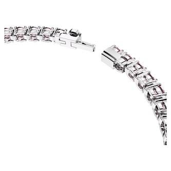 SWAROVSKI Matrix Rhodium Plated Pink Crystal Tennis Bracelet SWAROVSKI Matrix Rhodium Plated Pink Crystal Tennis Bracelet