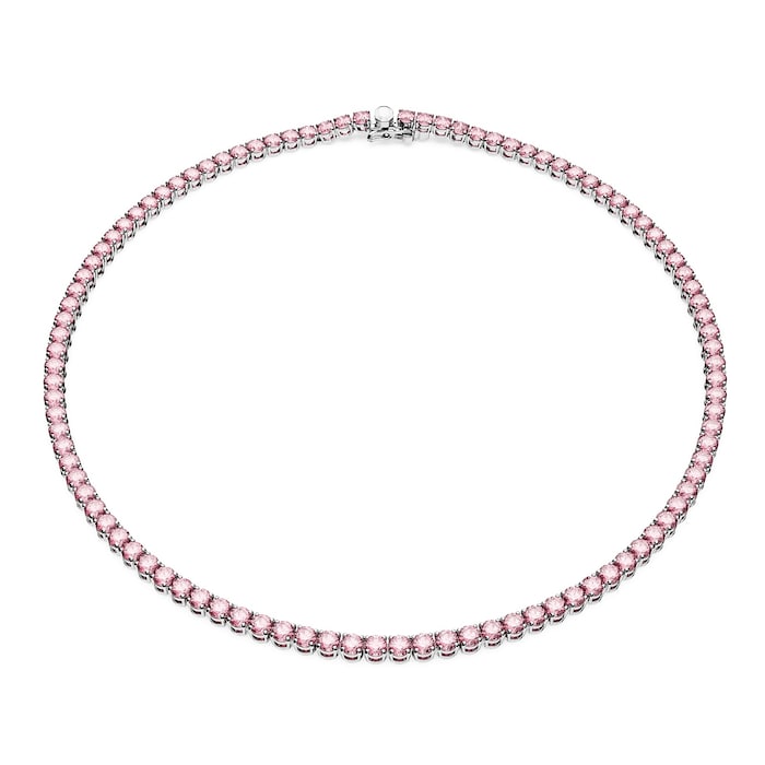 SWAROVSKI Matrix Pink Cubic Zirconia Tennis Necklace