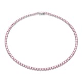 SWAROVSKI Matrix Pink Cubic Zirconia Tennis Necklace