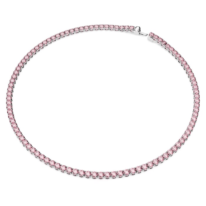 SWAROVSKI Matrix Pink Cubic Zirconia Tennis Necklace 5661193 | Goldsmiths