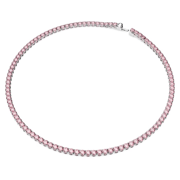 SWAROVSKI Matrix Pink Cubic Zirconia Tennis Necklace