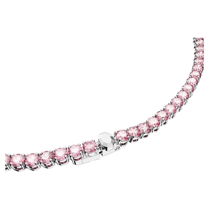 SWAROVSKI Matrix Pink Cubic Zirconia Tennis Necklace 5661193 | Goldsmiths