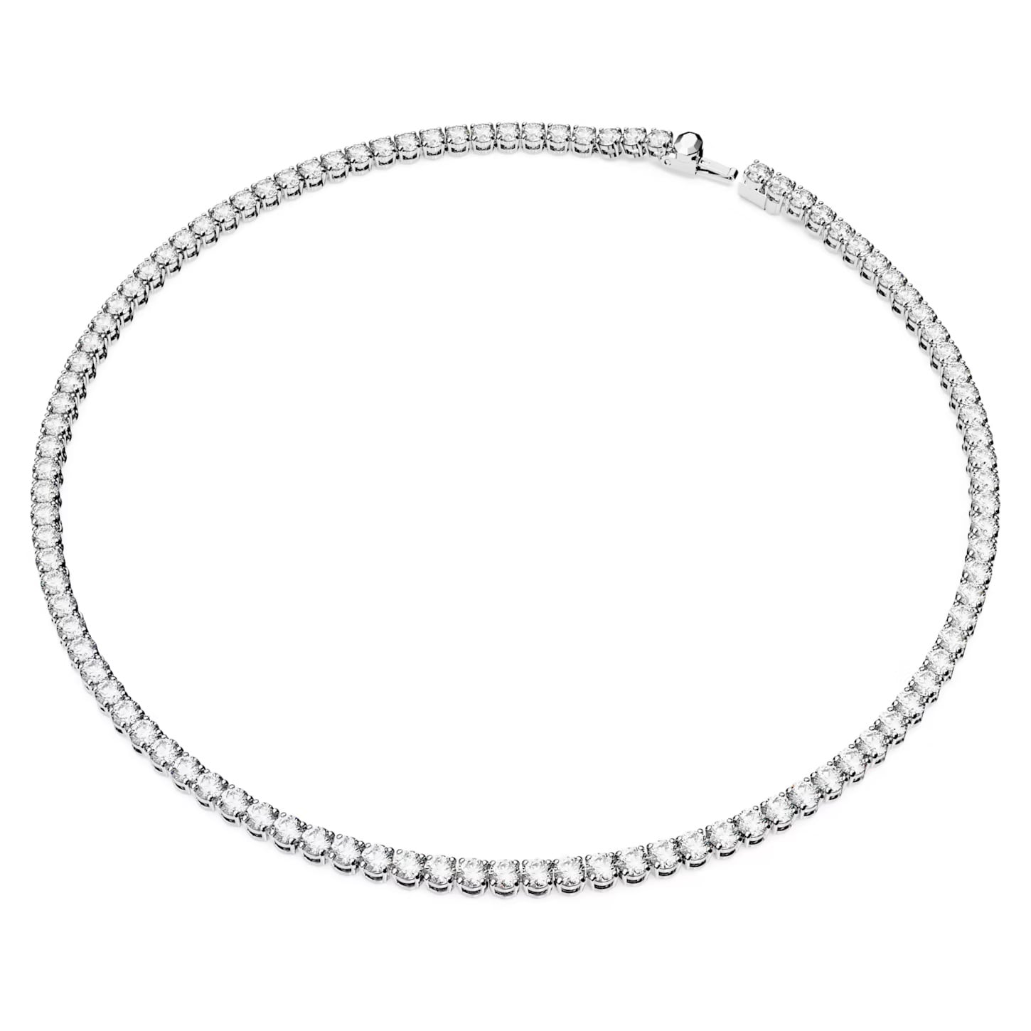 SWAROVSKI Matrix Rhodium Plated White Crystal Tennis Necklace