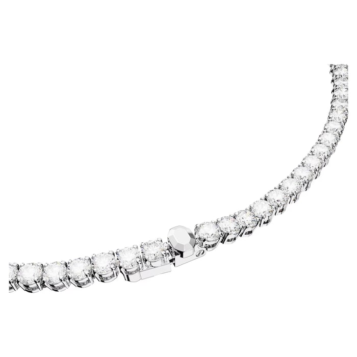 SWAROVSKI Matrix Rhodium Plated White Crystal Tennis Necklace