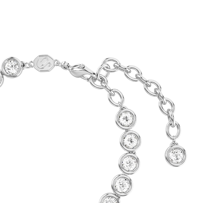 SWAROVSKI Hyperbola Silver Coloured Crystal Tennis Bracelet - Size Medium