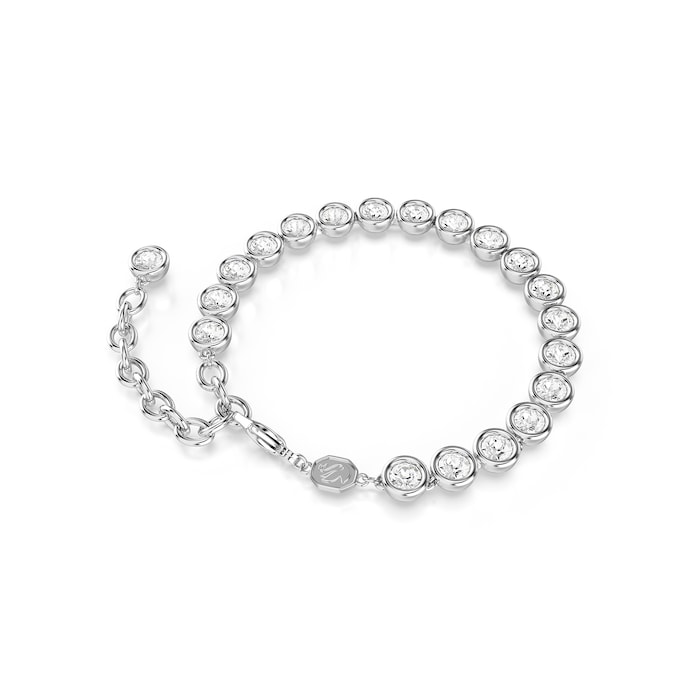 SWAROVSKI Hyperbola Silver Coloured Crystal Tennis Bracelet - Size Medium