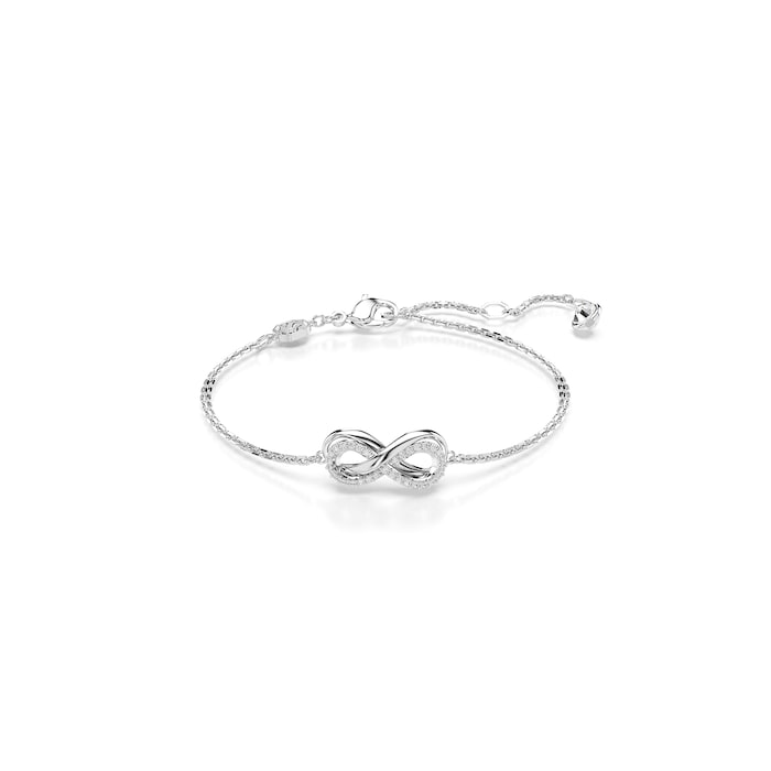 Swarovski Hyperbola Silver Coloured Crystal Infinity Bracelet - Size XS