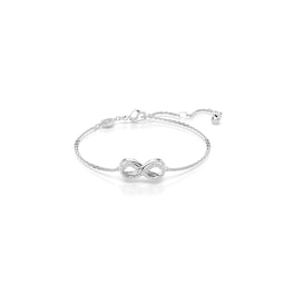 37742356 - Hyperbola Silver Coloured Crystal Infinity Bracelet - Size XS