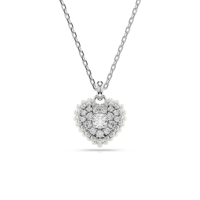 SWAROVSKI Hyperbola Silver Coloured Crystal Heart Necklace