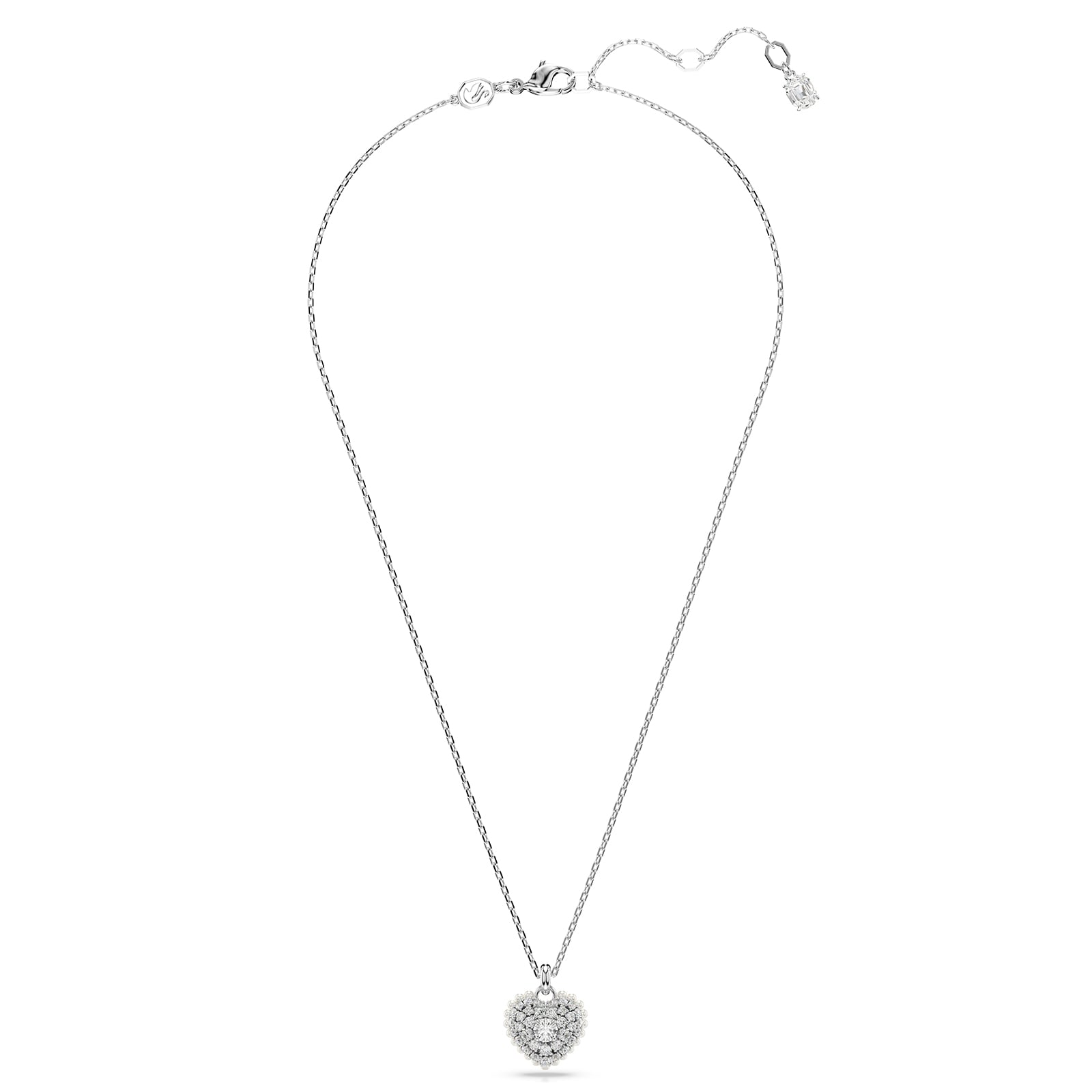 SWAROVSKI Hyperbola Silver Coloured Crystal Heart Necklace 5684386 ...