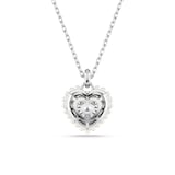 SWAROVSKI Hyperbola Silver Coloured Crystal Heart Necklace