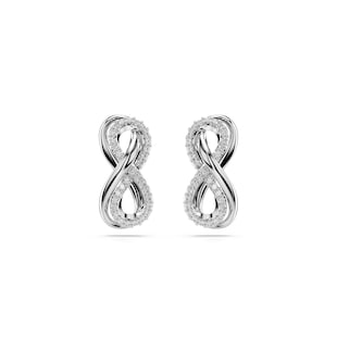 SWAROVSKI Hyperbola Silver Coloured Crystal Infinity Studs
