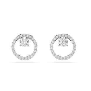 SWAROVSKI Constella Silver Coloured Cubic Zirconia Stud Earrings