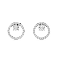 37742363 - Constella Silver Coloured Cubic Zirconia Stud Earrings
