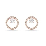 SWAROVSKI Constella Rose Gold Coloured Cubic Zirconia Stud Earrings