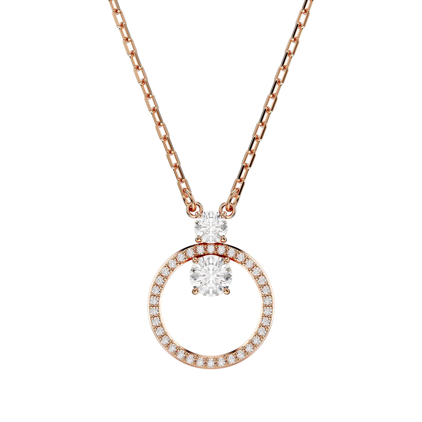 SWAROVSKI Constella Rose Gold Coloured Cubic Zirconia Pendant Necklace