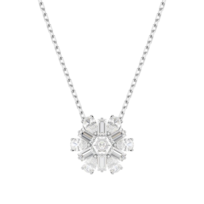 SWAROVSKI Idyllia Silver Coloured Cubic Zirconia Snowflake Pendant Necklace