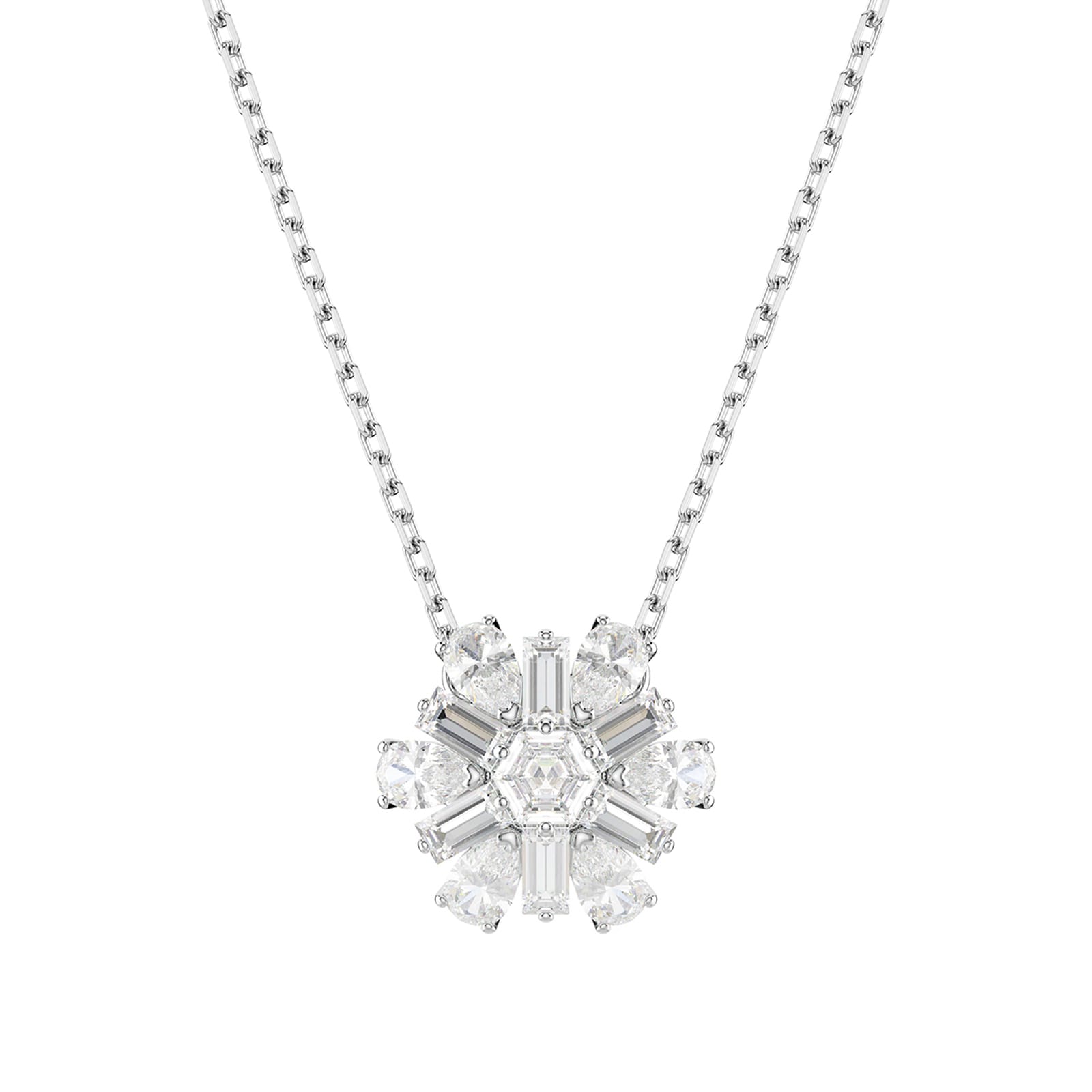 SWAROVSKI Idyllia Silver Coloured Cubic Zirconia Snowflake Pendant Necklace