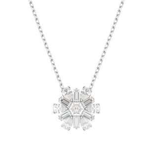 SWAROVSKI Idyllia Silver Coloured Cubic Zirconia Snowflake Pendant Necklace
