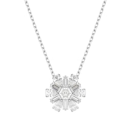 37742366 - Idyllia Silver Coloured Cubic Zirconia Snowflake Pendant Necklace