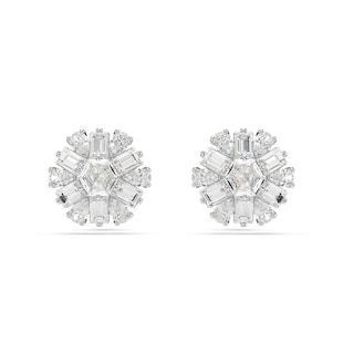 SWAROVSKI Idyllia Silver Coloured Cubic Zirconia Snowflake Stud Earrings