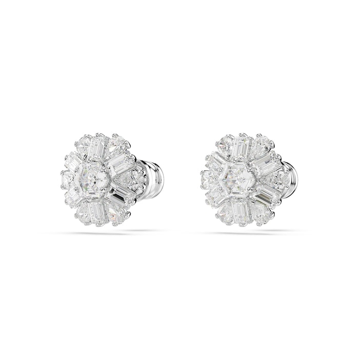 SWAROVSKI Idyllia Silver Coloured Cubic Zirconia Snowflake Stud Earrings