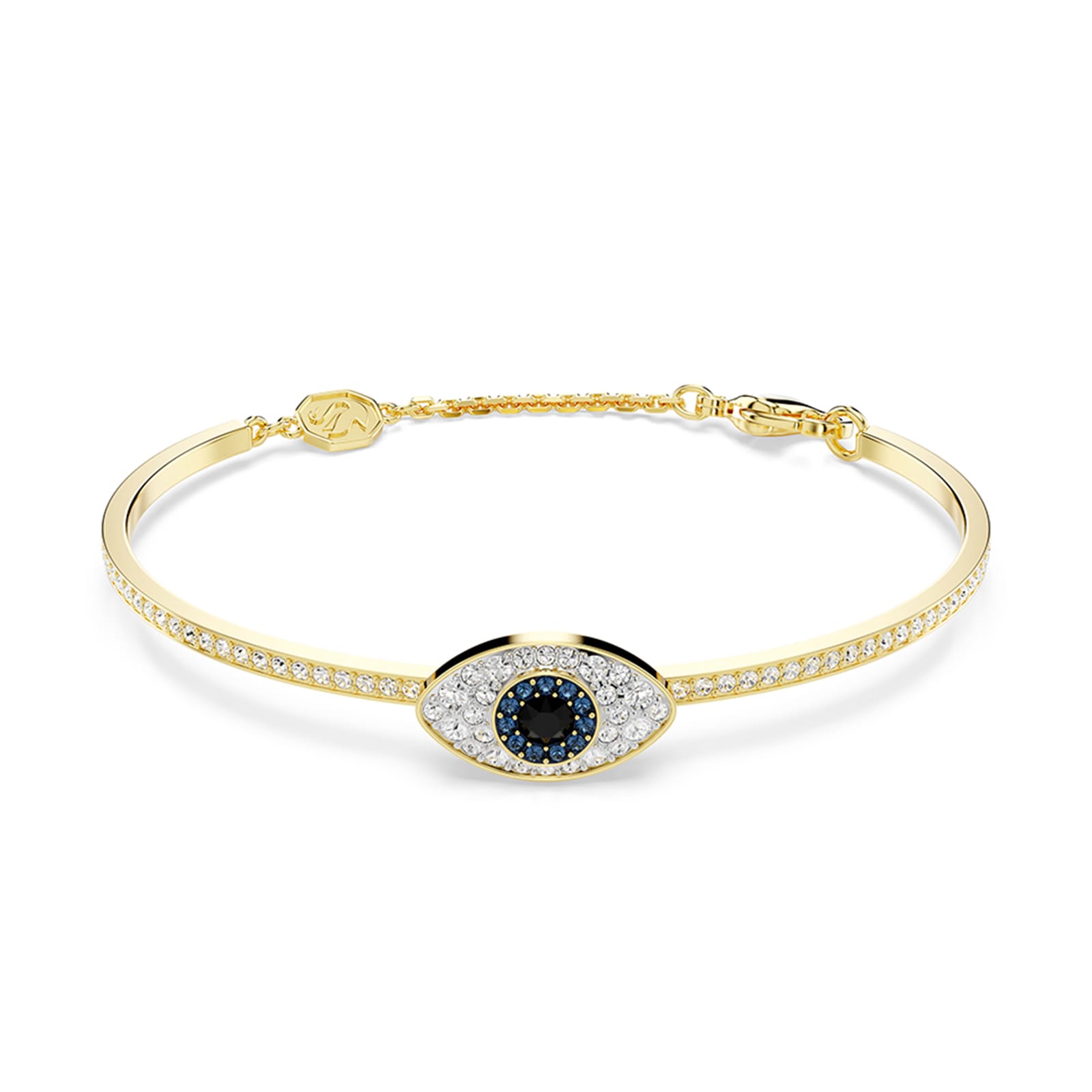 SWAROVSKI Symblica Yellow Gold Coloured Evil Eye Bangle
