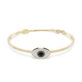 SWAROVSKI Symblica Yellow Gold Coloured Evil Eye Bangle