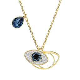 37742370 - Symblica Yellow Gold Coloured Evil Eye Pendant Necklace