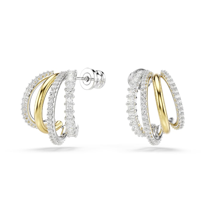 SWAROVSKI Hyperbola Bicolour Cubic Zirconia Hoop Earrings