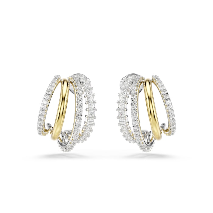 SWAROVSKI Hyperbola Bicolour Cubic Zirconia Hoop Earrings