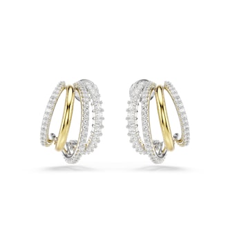 SWAROVSKI Hyperbola Bicolour Cubic Zirconia Hoop Earrings