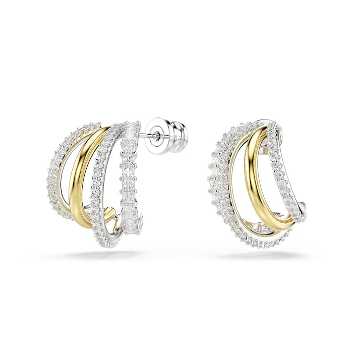 SWAROVSKI Hyperbola Bicolour Cubic Zirconia Hoop Earrings