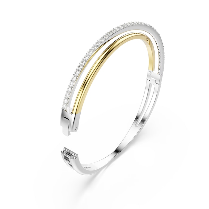 SWAROVSKI Hyperbola Bicolour Cubic Zirconia Two Band Bangle