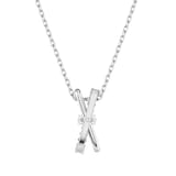 SWAROVSKI Hyperbola Silver Coloured Cubic Zirconia Band Pendant Necklace