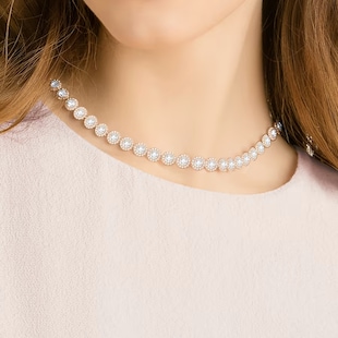 SWAROVSKI Rose Gold Coloured Angelic Crystal Necklace