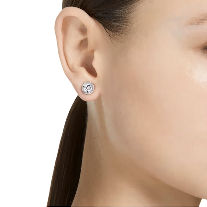 SWAROVSKI Rhodium Plated Constella Cubic Zirconia Stud Earrings